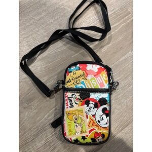 Disney Crossbody Bag Mickey Mouse &‎ Friends Phone Wallet Purse 6"x3.5"